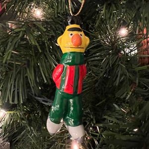 Sesame Street BERT Holiday Christmas Ornament Made In Taiwan Vintage